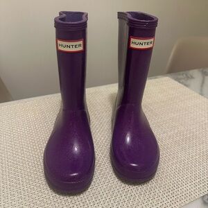 Kids First Classic Hunter Rainboots- purple sparkles